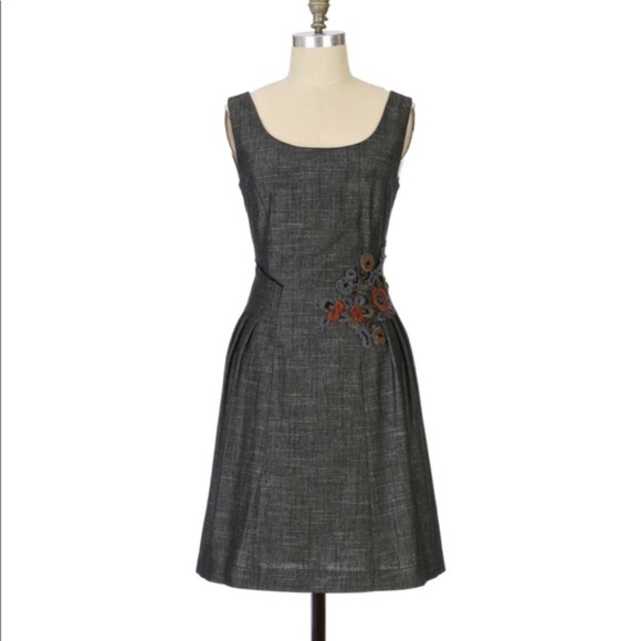 Anthropologie Tabitha Ferrous Flower Sheath 0 XS - Picture 1 of 5